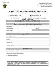 Document preview: Form PFBC-769 Application for Pfbc Launch (Use) Permit - Pennsylvania