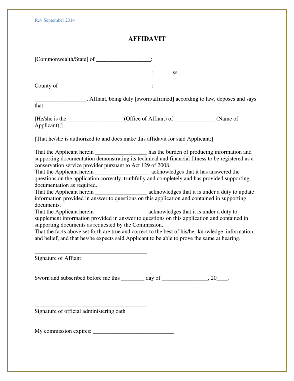 Applications for Renewal or Update of Conservation Service Provider (CSP) Registration - Pennsylvania, Page 5