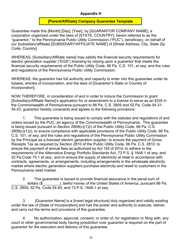 Application Form for Parties Wishing to Offer, Render, Furnish, or Supply Electricity or Electric Generation Services to the Public in the Commonwealth of Pennsylvania - Pennsylvania, Page 28