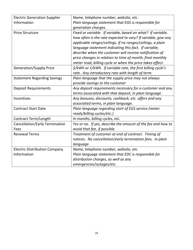 Application Form for Parties Wishing to Offer, Render, Furnish, or Supply Electricity or Electric Generation Services to the Public in the Commonwealth of Pennsylvania - Pennsylvania, Page 38