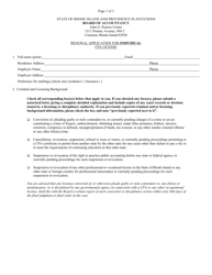 Renewal Application for Individual CPA License - Rhode Island, Page 2
