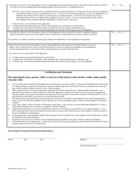 Life Settlement Broker Business Entity Licensing Application (Amendment) - Rhode Island, Page 2