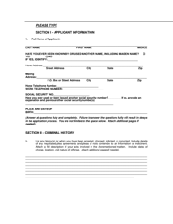 Attachment I Short Form Application for Written Consent to Engage in the Business of Insurance Pursuant to 18 U.s.c. SEC. 1033 and 1034 (Resident Applicants) - Rhode Island, Page 2