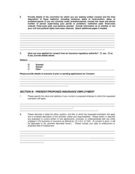 Attachment I Short Form Application for Written Consent to Engage in the Business of Insurance Pursuant to 18 U.s.c. SEC. 1033 and 1034 (Resident Applicants) - Rhode Island, Page 3