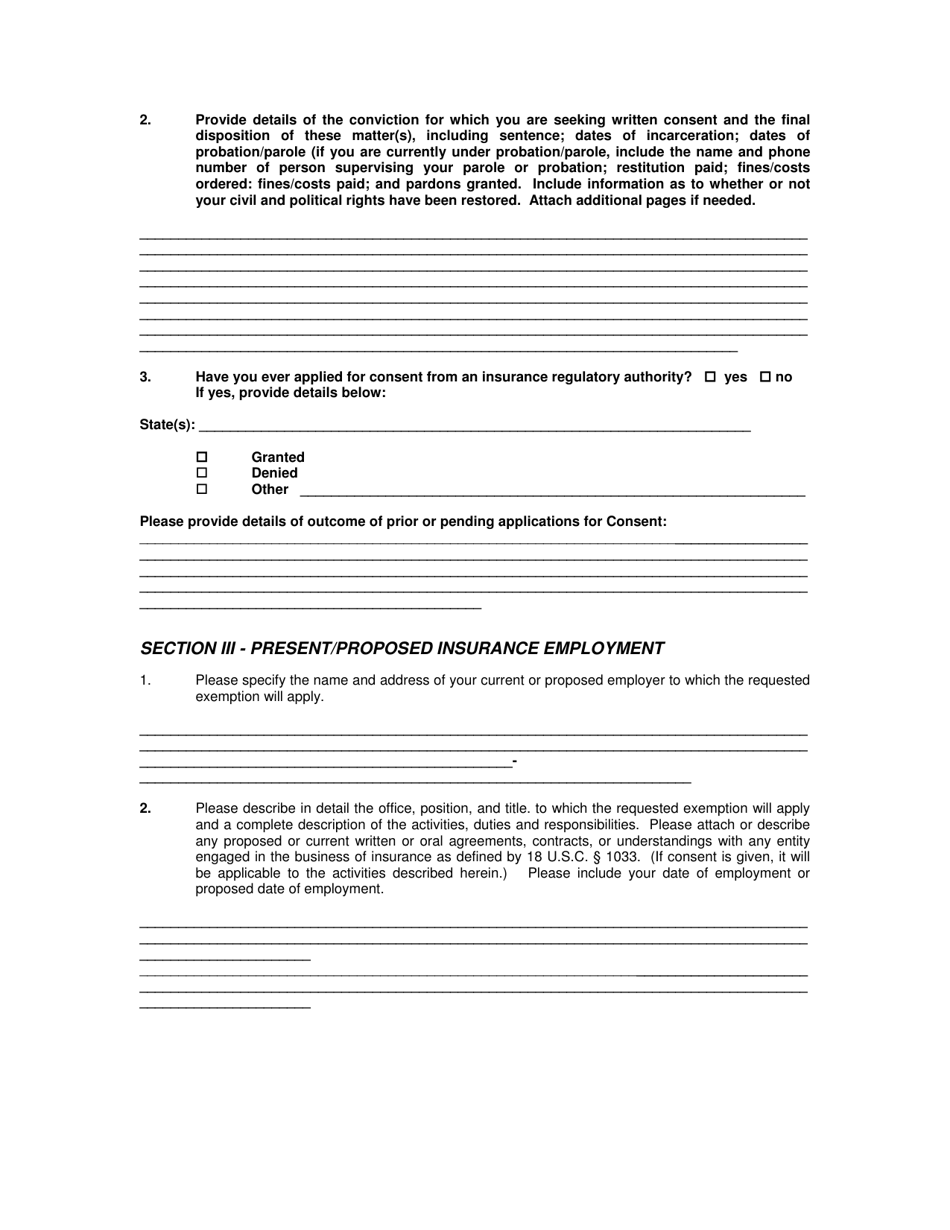 Rhode Island Short Form Application For Written Consent To Engage In The Business Of Insurance 2014