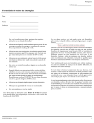 Form SNAP/RIW-200 Change Report Form - Rhode Island (Portuguese)