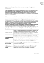 Formulario SNAP2M Interim Report Form - Rhode Island (Spanish), Page 5