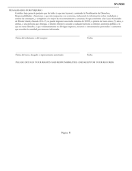 Formulario SNAP-2 Formulario De Recertificacion Del Snap - Rhode Island (Spanish), Page 8
