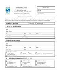 Aboveground Storage Tank Registration Form - Rhode Island, Page 2
