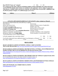 Registration Application for a Municipal Pound - Rhode Island, Page 3