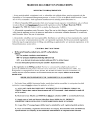 Application for Registration of Pesticides - Rhode Island, Page 2