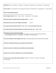 RICO Form 102 Rhode Island Certified Organic Farm Plan Questionnaire - Rhode Island, Page 10
