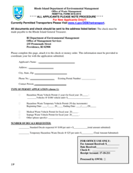 Hazardous Waste Transporter Application Form - Rhode Island, Page 19