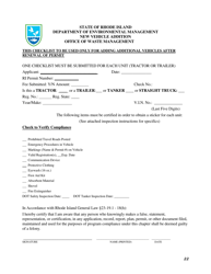 Hazardous Waste Transporter Application Form - Rhode Island, Page 22