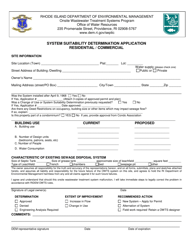 System Suitability Determination Application - Residential/Commercial - Rhode Island, Page 2