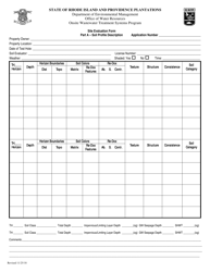 Document preview: Owts Site Evaluation Form - Rhode Island