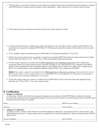 Variance Request Form - Rhode Island, Page 2
