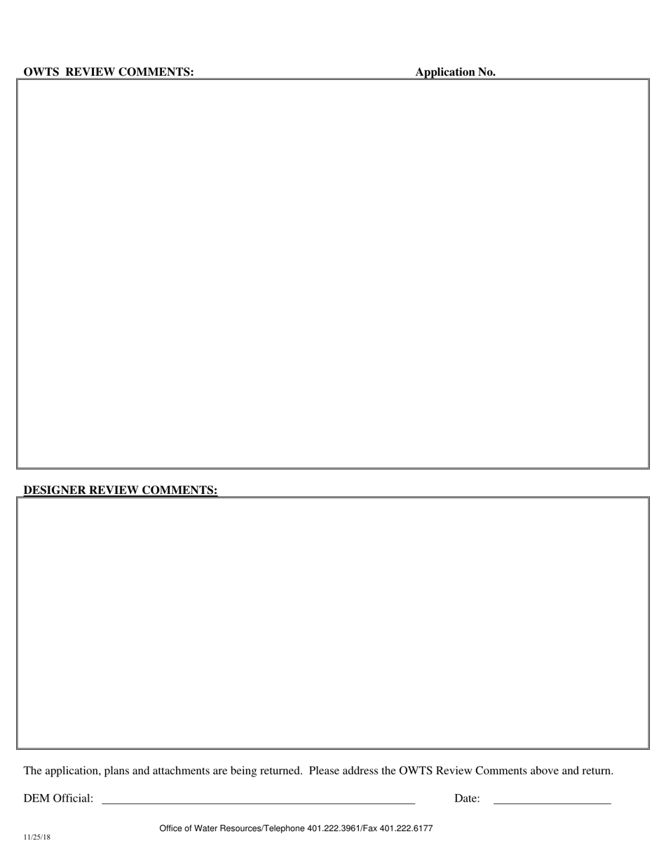 Owts Repair Application Requirements - Rhode Island, Page 2