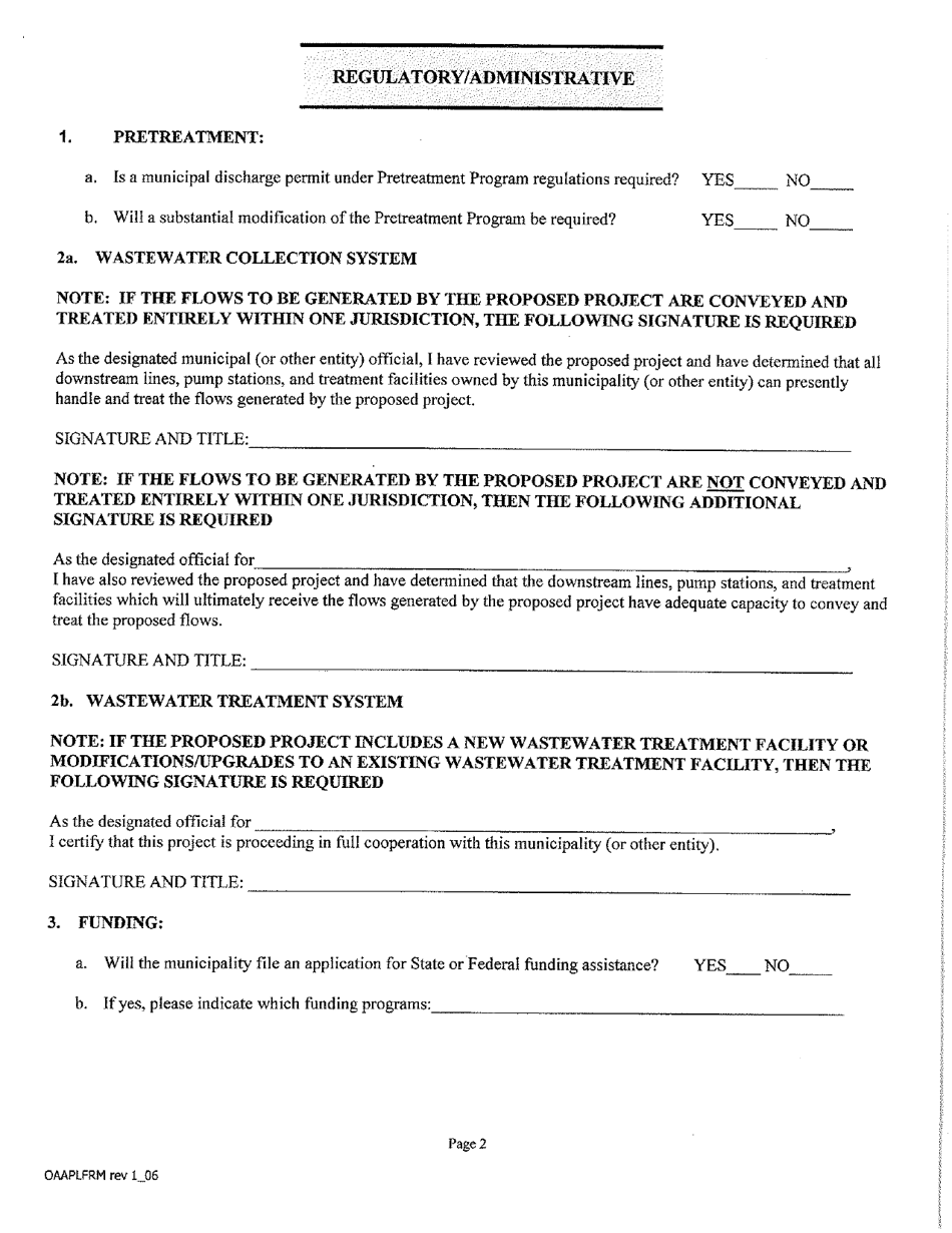 Application for Order of Approval for Wastewater Treatment Facility(Wwtf) and / or Sewer System Expansion Modification - Rhode Island, Page 4