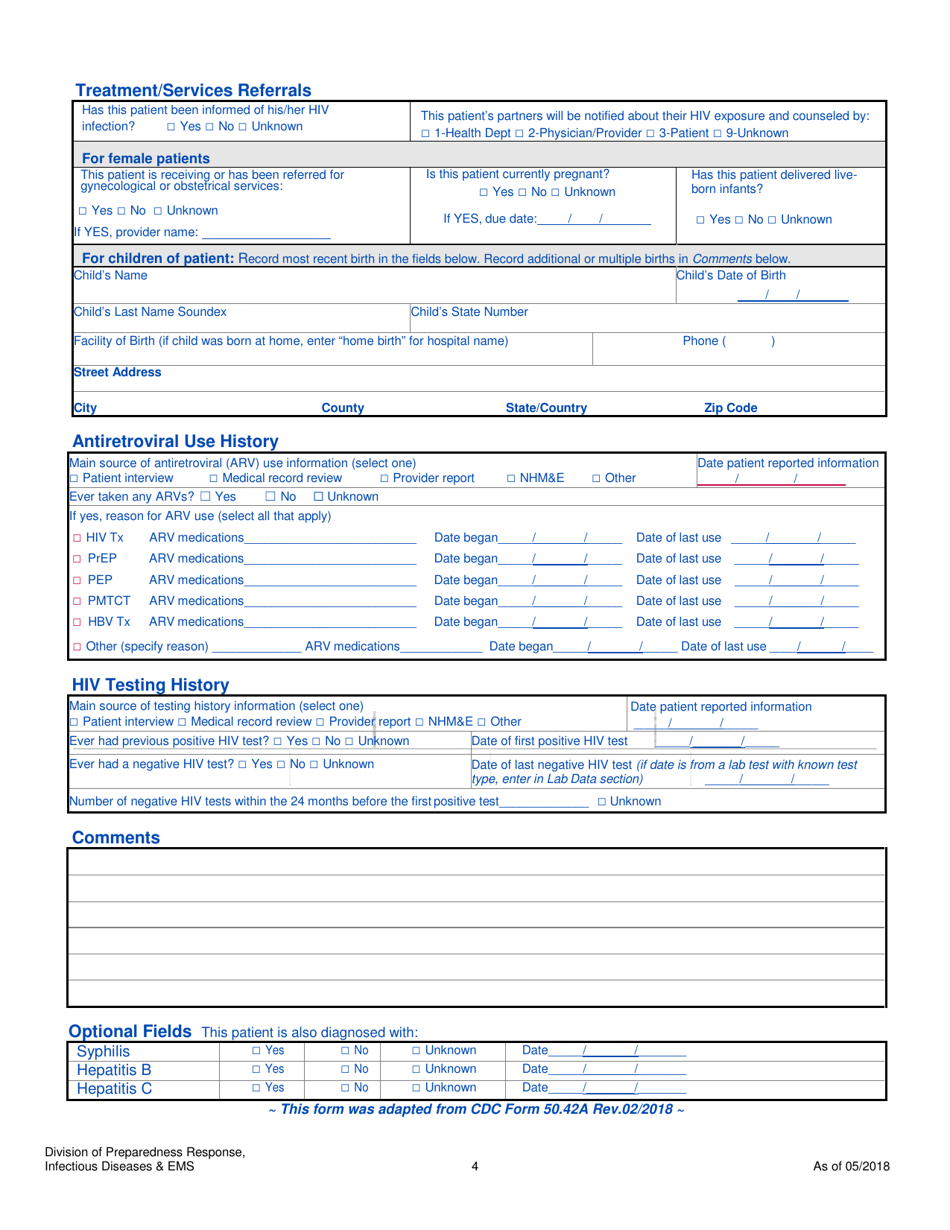 Rhode Island Adult HIV Confidential Case Report Form - Fill Out, Sign ...