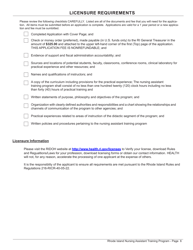 Application for Nursing Assistant Training Program - Rhode Island, Page 2