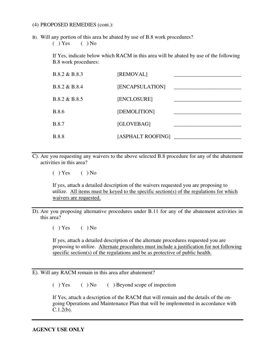 Form ASB-16 Application for Approval of an Asbestos Abatement Plan - Rhode Island, Page 7