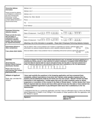 Application for Asbestos Analytical Services - Rhode Island, Page 4