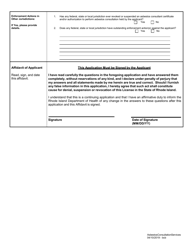 Application for Asbestos Consultation Services - Rhode Island, Page 4