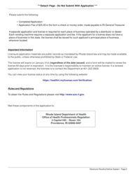 Application for Electronic Nicotine-Deliver System - Rhode Island, Page 2
