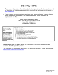 Application for Asbestos Training Courses - Rhode Island, Page 2
