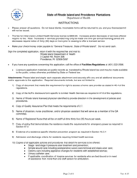 Licensing Application for Assisted Living Residences Limited Health Services - Rhode Island, Page 2