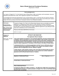 Licensing Application for Assisted Living Residences Limited Health Services - Rhode Island, Page 4