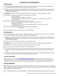 Application for License as an Assisted Living Residence Administrator - Rhode Island, Page 2