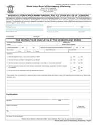 Application for License as a Hairdresser/Barber/Manicurist/Esthetician/Instructor - Rhode Island, Page 6