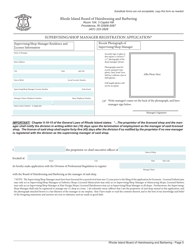 Application for Shop License - Rhode Island, Page 5