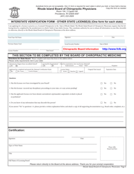 Application for License as a Chiropractor/Chiropractor With Physiotherapy - Rhode Island, Page 6