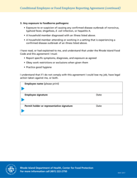 Conditional Employee or Food Employee Reporting Agreement - Rhode Island, Page 2