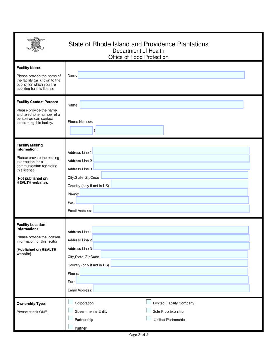 Application for Diary Business Permit: Milk Hauler - Rhode Island, Page 3