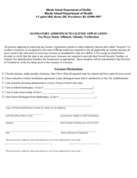 License Application for Dental Anesthesia Facility Permit - Rhode Island, Page 4