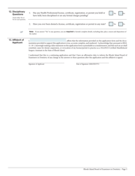 License Application for Daance Certified Maxillofacial Surgery Assistant - Rhode Island, Page 5