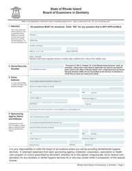 Application for Volunteer License - Rhode Island, Page 3