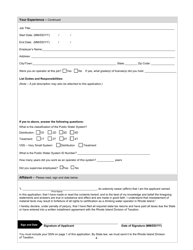 Application for Reciprocal Certification - Rhode Island, Page 4