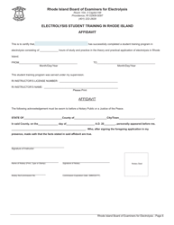 Application for License as an Electrologist - Rhode Island, Page 6