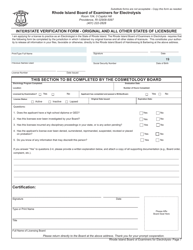 Application for License as an Electrologist - Rhode Island, Page 7