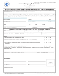 Application for License as an Emergency Medical Services Practitioner - Rhode Island, Page 7