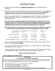 Application for Food Business: Market Cash Registers 1-2/Market Cash Registers 3-5/Market Cash Registers 6 or More - Rhode Island, Page 2