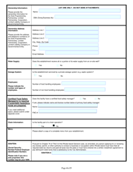Application for Food Business: Market Cash Registers 1-2/Market Cash Registers 3-5/Market Cash Registers 6 or More - Rhode Island, Page 4