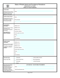 Application for Food Processor (Non-profit) - Rhode Island, Page 3