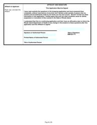 Application for Food Processor/Food Distributor Business License - Rhode Island, Page 6