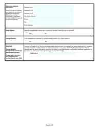 Application for Meat/Poultry Processor - Retail (In-state)/Wholesale (In-state) - Rhode Island, Page 4